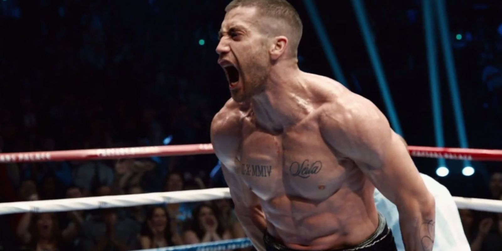 Jake Gyllenhaal in Southpaw as the world class boxer