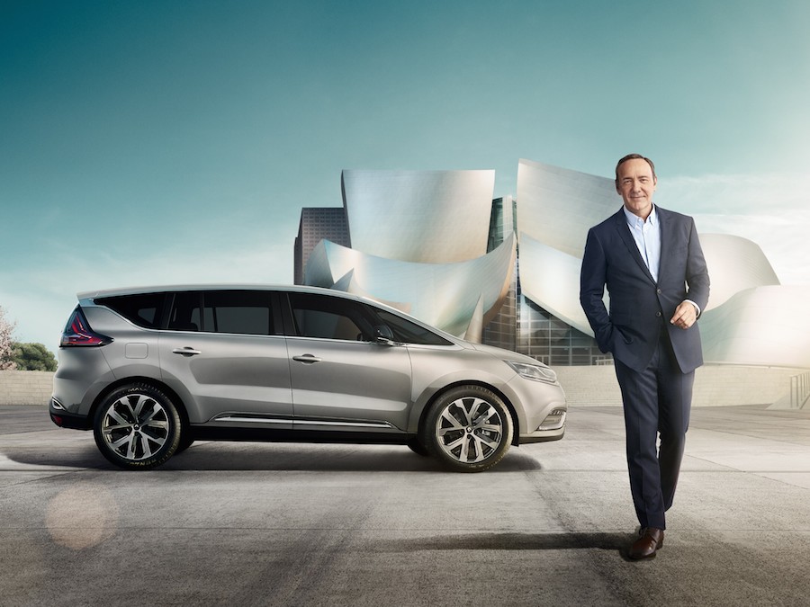 Kevin Spacey takes a ride in the Renault Espace MPV