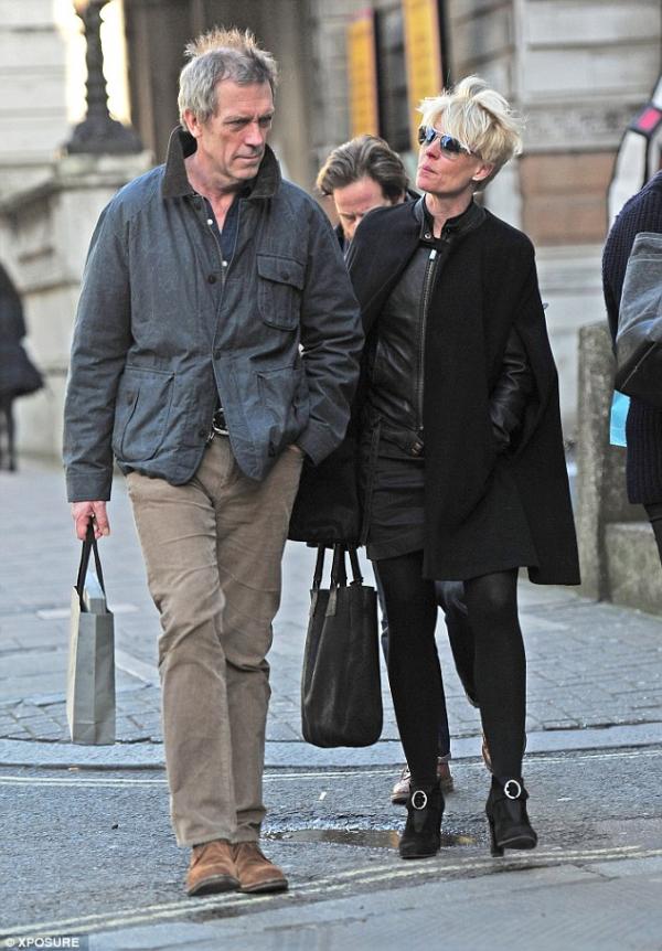 Hugh Laurie goes out for a shopping trip with his costume designer