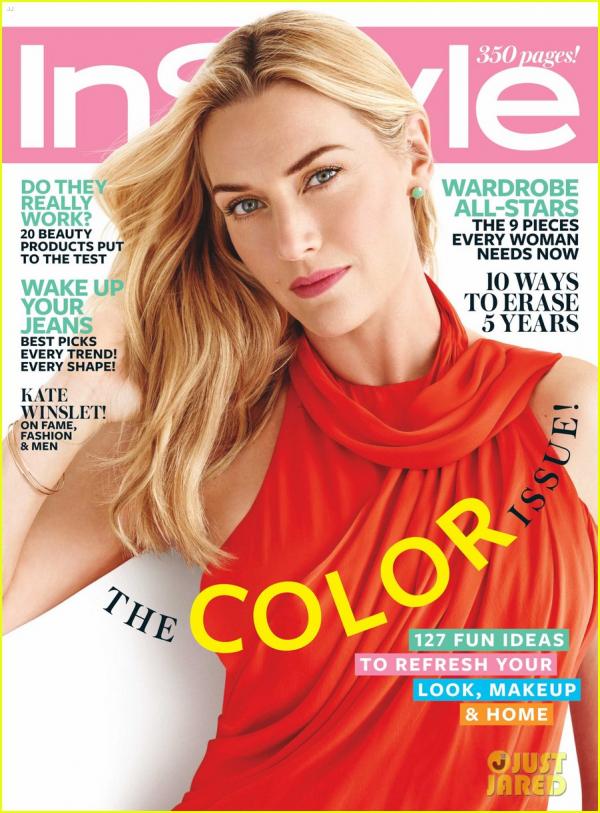 Kate Winslet Looks Sunny and Ravishing for the April Cover of InStyle Magazine